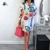 Long Sleeve Dress Cartoon Shirt Dress for Women Sexy Dress Women Summer Streetwear Short Dresses for Women Femme Robe Vestidos