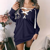 Long Sleeve Mini Dress Women 2022 Autumn Winter Solid Color Off-Shoulder Strappy Sweater Dresses Sexy Party платье женское