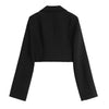 Long Sleeves Clothing Women Blazer Chic Lady Street Black Ladies Autumn Baggy Outerwear Short Tops Senior Office Coat