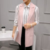 Long Slim Woman Blazer Pink Big Size Sleeveless Women Blazers And Jackets Ladies Formal Chaqueta Mujer Blazer Feminino 50N0618