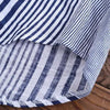 Long Women Plus Size Three Quarter Blouses Women Casual Striped Print V-neck Loose Fit Top Tee lady Blouse Zip-up Soft Shirt