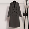 Long double breasted solid breif blazer women 2023 Spring Autumn Loose Jacket korean Suit