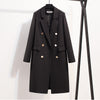 Long double breasted solid breif blazer women 2023 Spring Autumn Loose Jacket korean Suit