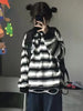 Loose 90s Harajuku Hoodies Women Men Vintage Striped Oversized Sweatshirts Autumn Casual Harajuku Hoodie Sudadera Y2k Grunge