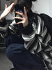 Loose 90s Harajuku Hoodies Women Men Vintage Striped Oversized Sweatshirts Autumn Casual Harajuku Hoodie Sudadera Y2k Grunge