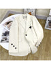 Loose Apricot Long Sleeve Suit Jacket Women's Spring And Autumn Commuter Simple Style Design Solid Color Blazer Coat Female