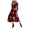 Loose Bohemian Dresses Women Casual Floral Rhombic Dress Beach Style Temperamental Print Maxi Dredd Prairie Chic Dresses