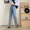 Loose Straight Jeans Women Autumn 2022 High Waist Student Trousers Woman's Thin Wide Leg Denim Pants Female Black Gray