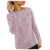 Loose Sweater Women Pullovers Casual Long Sleeve Solid Lace Patchwork Pullover Sweater Women roupas Femininas Autumn Winter