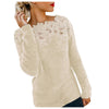 Loose Sweater Women Pullovers Casual Long Sleeve Solid Lace Patchwork Pullover Sweater Women roupas Femininas Autumn Winter
