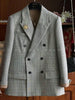 Loose Women Blazers and Jackets 2023 Fall Suit Collar Pleated Stitching Double Breasted Plaid Suit Plaid Jacket for Women