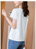 Loose Women's T-shirt Summer Printing T Shirt Female Clothes Short Sleeve Tees Casual O-Neck Satin Top