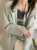 Loose and Casual Mint Green Suit Coat for Women's Spring and Autumn 2023 High-grade Suit Blazers for Women Jacket Women