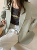 Loose and Casual Mint Green Suit Coat for Women's Spring and Autumn 2023 High-grade Suit Blazers for Women Jacket Women
