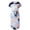Summer Dress Women 2022 Sundress Vestidos White Casual Print Short Sleeve Plus Size Bandage Women's Dresses Robe Femme