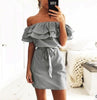 Women Dresses Striped Summer Dress Ruffle Collar 2022 Bandage Sundress Casual Sexy Bodycon Summer Dress Vestido De Festa
