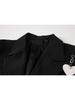 Love Chain Black Suit Jacket Women's Spring And Autumn Simple Commuter Design Solid Color Long Sleeves Blazer Coat Female