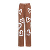 Love Graffiti Femme Jeans Woman High Waist Mom Baggy 2022Vaqueros Mujer Taille Haute Y2k De Pantalones Wide Leg Nouveau Large