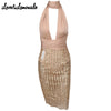 Changeable Geometry Suspenders Sequined Party Dress TB 9158
