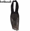 Changeable Geometry Suspenders Sequined Party Dress TB 9158