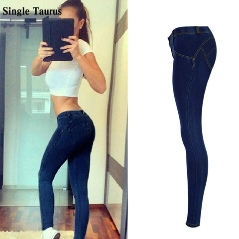 Low Waist Push Up Skinny Jeans Women  Cotton Denim Pantalon Femme 2022 Summer Blue Sequined Calcas Jeans Feminina