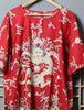 Lowest price For Chinese Year !!!!!!!!!!!!!  Print fluid vintage design loose long robe one-piece dress 17502-12