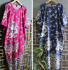Lowest price For Chinese Year !!!!!!!!!!!!!  Print fluid vintage design loose long robe one-piece dress 17502-12