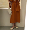 Luck A Blazers Sets Women Summer Thin Loose Pockets Outwear+High Waist Skirts 2 Pieces Sets Office Lady Korean Suits