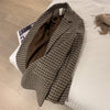Luck A Spring Autumn Vintage Blazer Plaid Koeran Style Coat Casual Elegant Woolen Blazer Coat Outwears