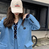 Luck A Women Sets Corduroy Simple Loose Blazer+ Female High Waist Mini Skirts Suits Ins Chic Elegant Retro Casual Soft