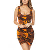 New Summer Fashion Women Camo Dress of Polyester 4 Color Women Dress S-XL High Quality Sexxy Dress