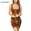 New Summer Fashion Women Camo Dress of Polyester 4 Color Women Dress S-XL High Quality Sexxy Dress