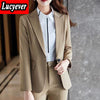 Lucyever  Office Work Blazer Women Korean Notched Pockets Long Sleeve Coat Ladies 2023 Autumn Casual Suit Jacket