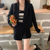 Lucyever Solid Blazers Women 2023 Autumn Notched Clothing Design Cropped Blazer Ladies Korean Style Simple Office Crop Jacket