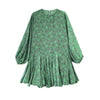 Luxi French sweet long sleeve floral dress in 2022 spring