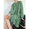 Luxi French sweet long sleeve floral dress in 2022 spring