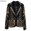 Beading Blazers Women 2023 Office Lady Black Blazers Women Long Sleeve Coats Female Rivet Party Jacket Woman LT591S50