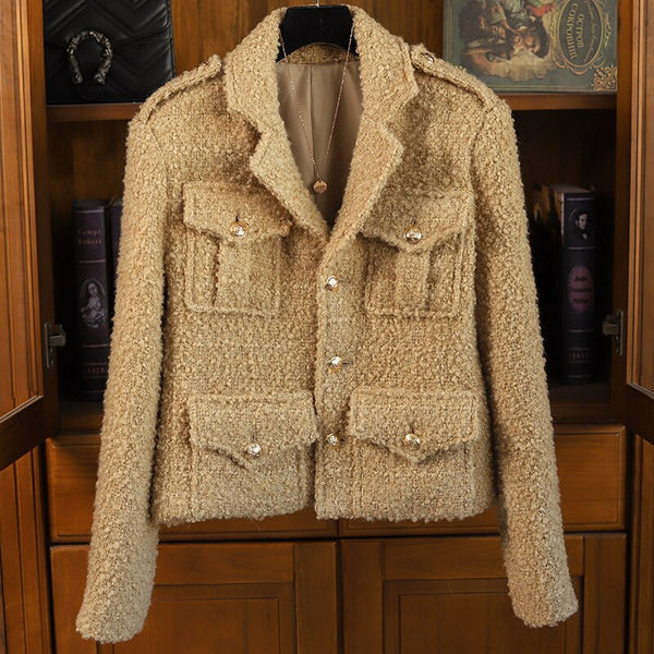 Design small siut 2022 Spring autumn Wool Blend Elegant Classy short slim blazer