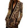 French Retro Bubble Bead Printed Coat Women 2023 Autumn V-neck Long-Sleeved Thickened Mid-Length Suit Jacket