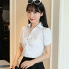 Satin Silk Blazer Lady 3/4 Sleeve Summer Thin Coat Formal Business Office Work Single Button Jacket Senior Streetwear
