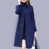 Style Wool Coat Women Blazer Autumn Winter Mid-Length Single-Breasted Blazers Slim Blended Woolen Overcoat blazer mujer