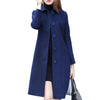 Style Wool Coat Women Blazer Autumn Winter Mid-Length Single-Breasted Blazers Slim Blended Woolen Overcoat blazer mujer