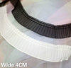 White Black Organ Pleated Soft Chiffon Fabric Lace Fringe Ribbon Sewing Dress Collar Neckline Cuffs DIY Guipure Decor