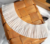 White Black Organ Pleated Soft Chiffon Fabric Lace Fringe Ribbon Sewing Dress Collar Neckline Cuffs DIY Guipure Decor