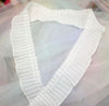 White Black Organ Pleated Soft Chiffon Fabric Lace Fringe Ribbon Sewing Dress Collar Neckline Cuffs DIY Guipure Decor