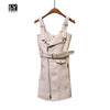 Faux Soft Leather Mini Dress Sexy Turn-down Collar Slim Pu Motorcycle Zipper Retro Black Leather Punk Sundress