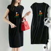 M-3XL Big Size Disney Cartoon Mickey Mouse Dresses for Women with Pocket Sleeveless Midi Casual Dress Women Elegant Y2K Dress