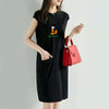 M-3XL Big Size Disney Cartoon Mickey Mouse Dresses for Women with Pocket Sleeveless Midi Casual Dress Women Elegant Y2K Dress