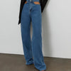MEIYANGYOUNG Spring Straight Leg Jeans Hollow Out High Waist Women's Pants Casual Blue Denim Trousers Female Cotton jean