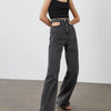 MEIYANGYOUNG Spring Straight Leg Jeans Hollow Out High Waist Women's Pants Casual Blue Denim Trousers Female Cotton jean